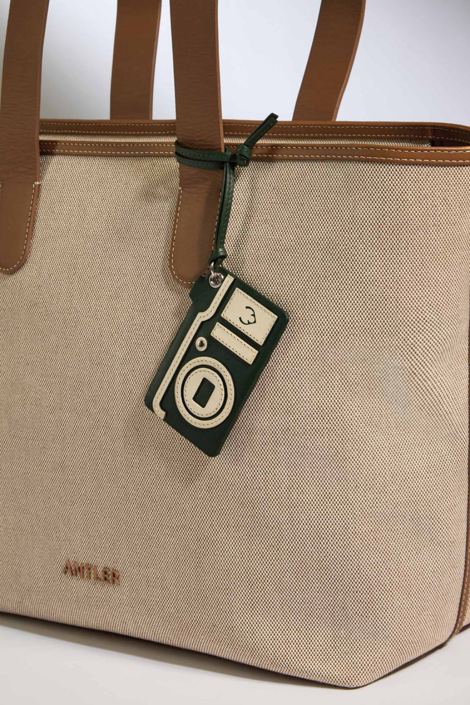 Heritage Yeşil Deri Kamera Bagaj Etiketi