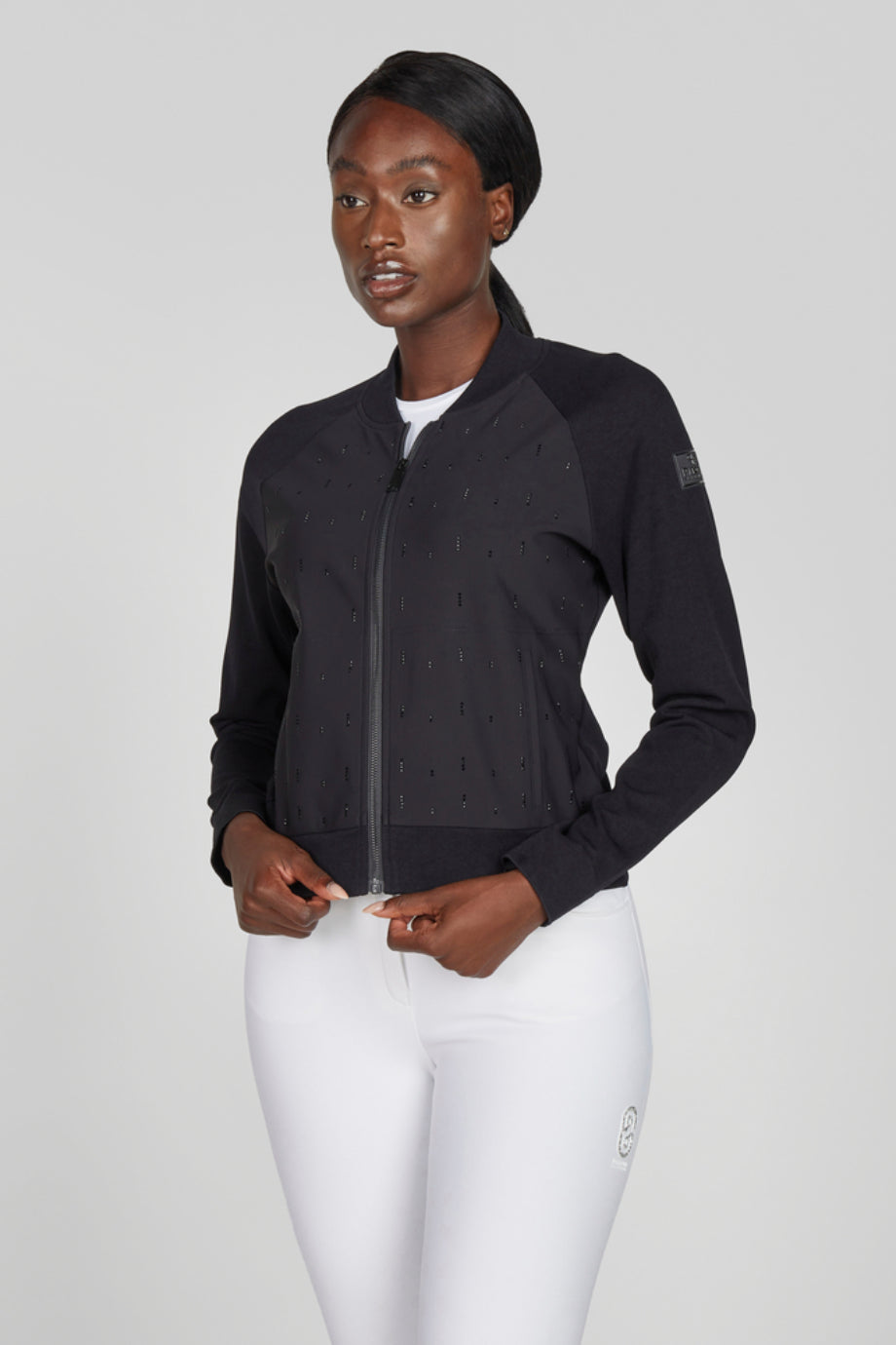 Selection 1325 Taş Detaylı Lüks Hybrid Blouson Kadın Spor Ceket