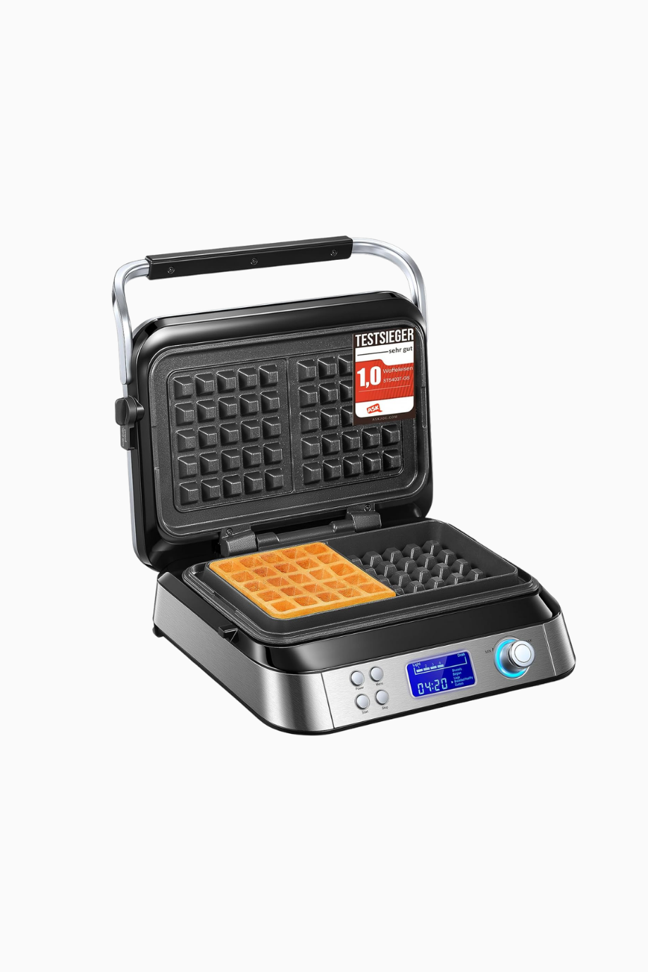 Double Belçika Waffle Makinesi 1600W LCD Akıllı Programlı