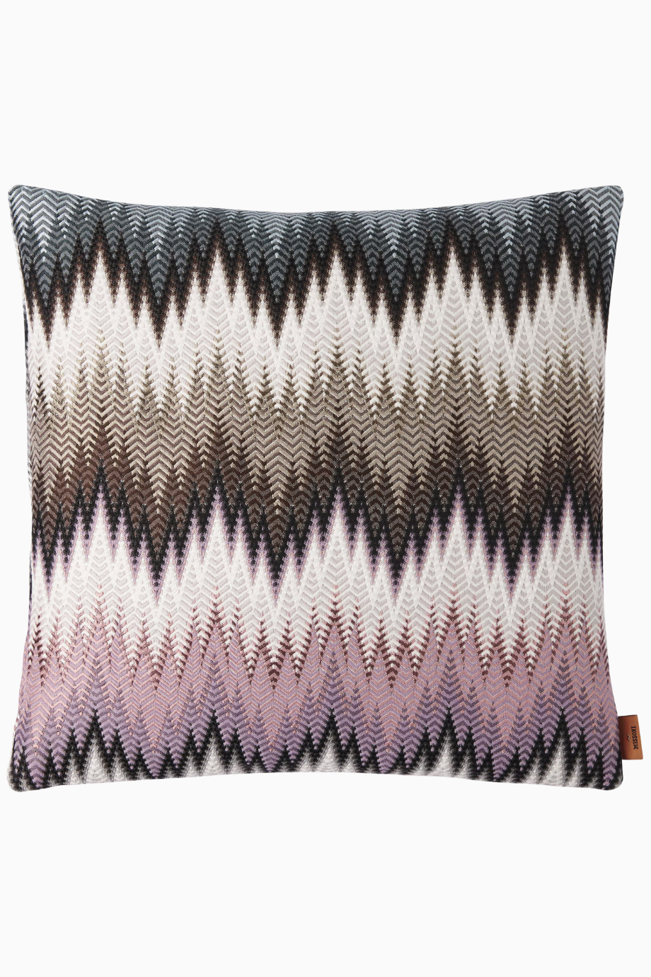 Phrae Zigzag Dekoratif Yastık 40x40 cm Gri Tonlar