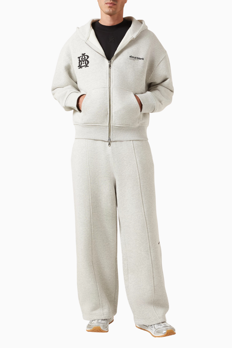 Dual Logo Zip Hoodie Heavyweight Loopback Erkek Hoodie