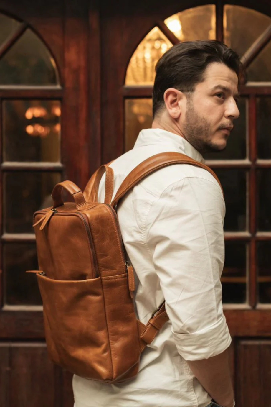 Soho Urbanist Slim Full Grain Deri Unisex Sırt Çantası