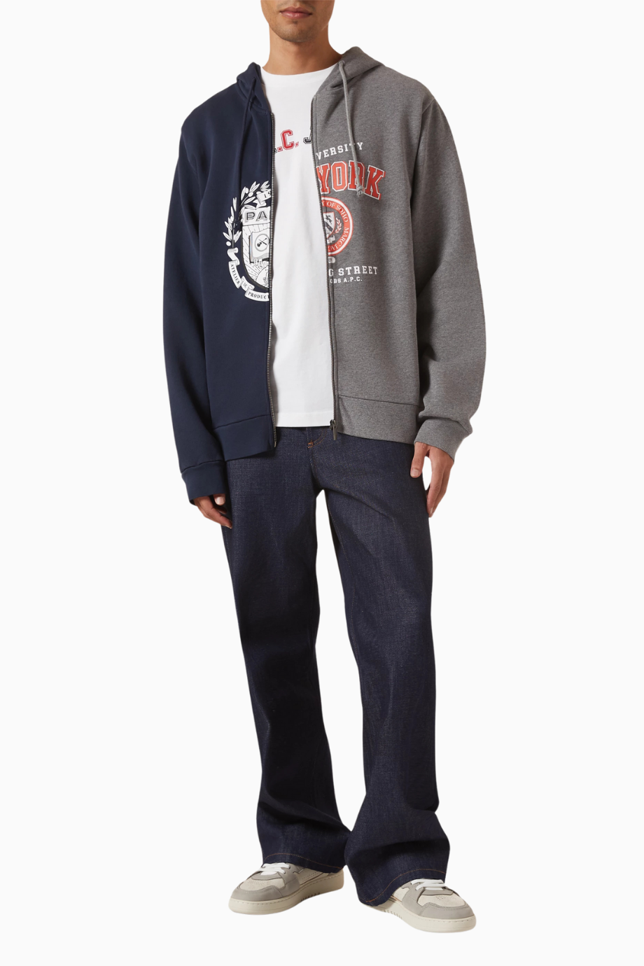 x Marc Jacobs Split Crest Erkek Kapüşonlu Hoodie