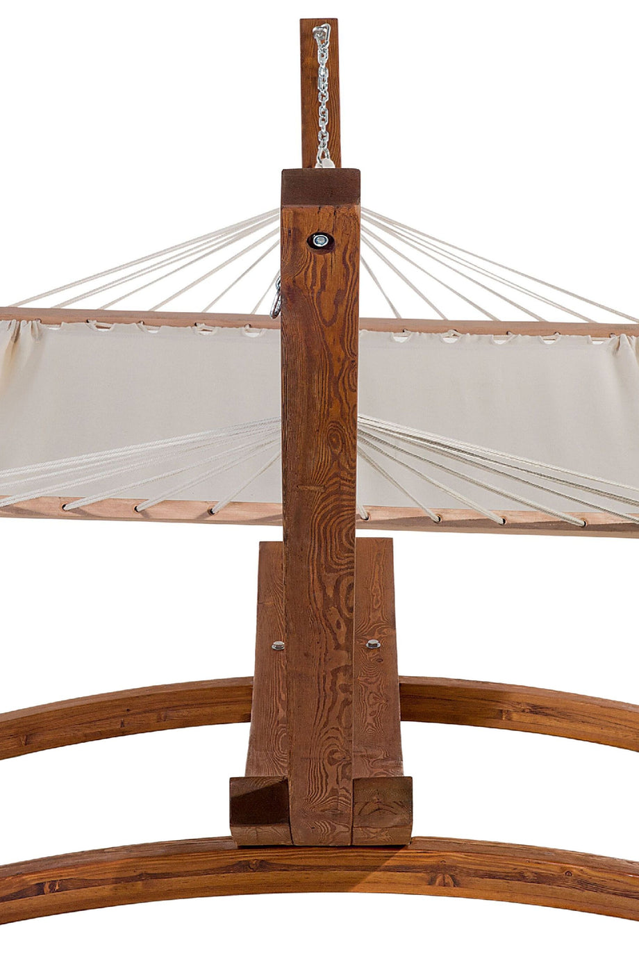 TREVISO Pamuk Hamak Kahverengi, Larch Ahşap Çerçeve ile Şık Dinlenme