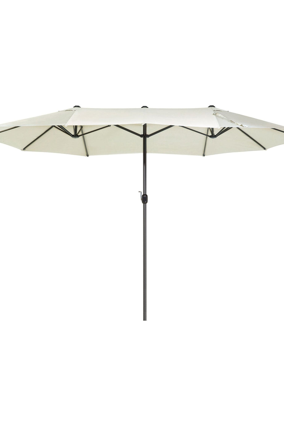 SIBILLA 460 cm Çiftli Bahçe Şemsiyesi, Oval Gölgelik, UPF 30+, Alüminyum Gövde