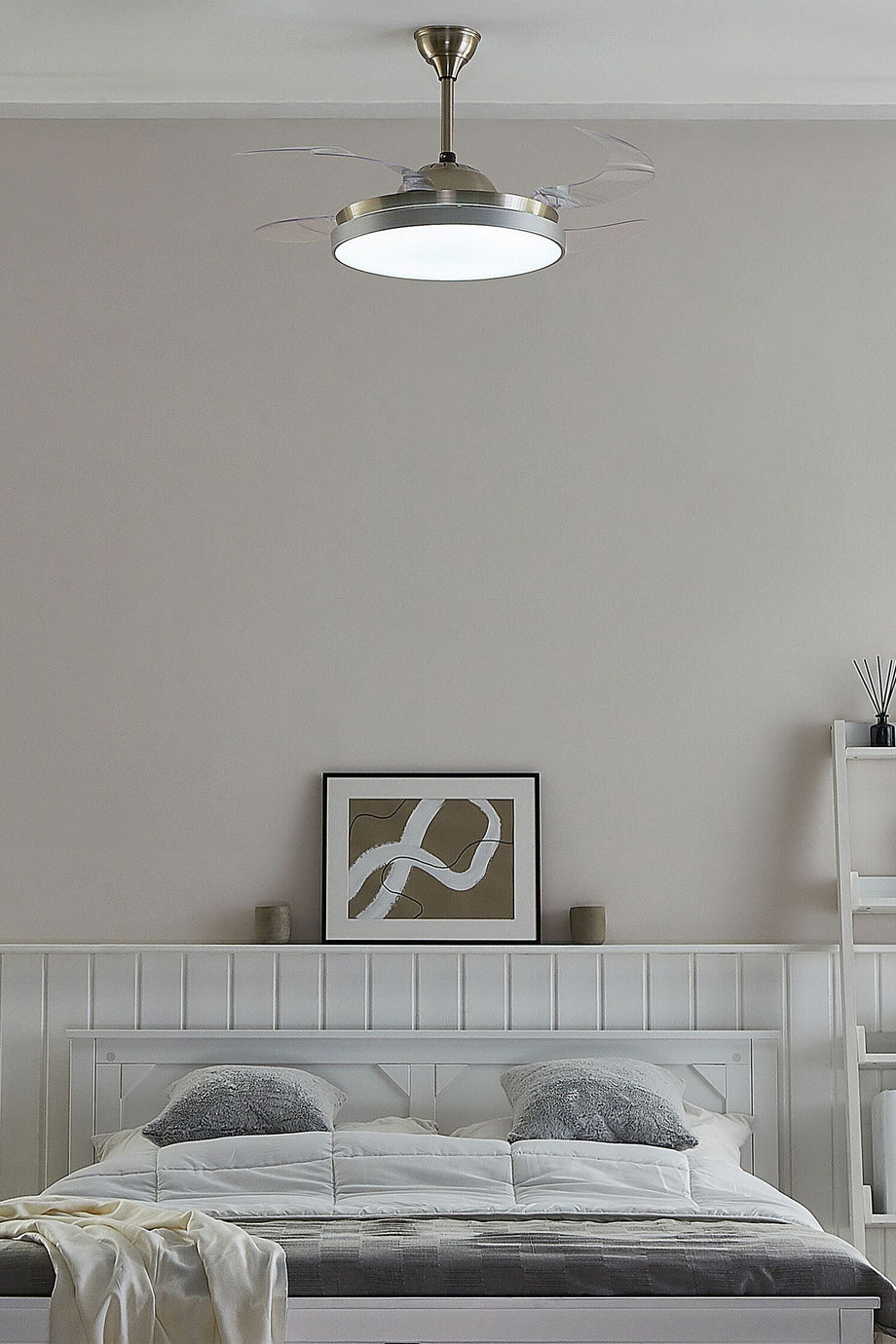 Şeffaf Kanatlı LED Tavan Vantilatörü,Uzaktan Kumandalı, Zamanlayıcılı