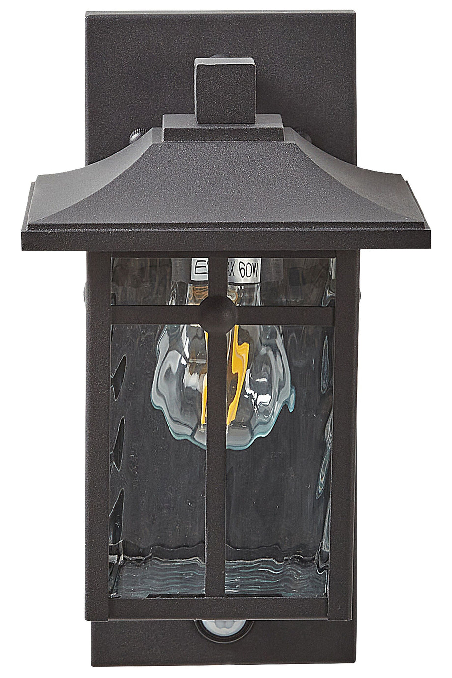 Siyah Hareket Sensörlü Klasik Dış Mekan Feneri, Dayanıklı, Kolay Montajlı ve IP44