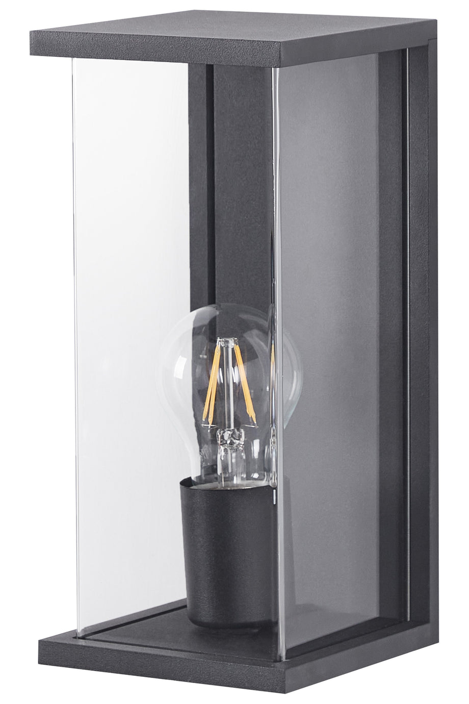 Siyah Modern Dış Mekan Duvar Lambası, IP44 Korumalı, Şık ve Endüstriyel Tasarım