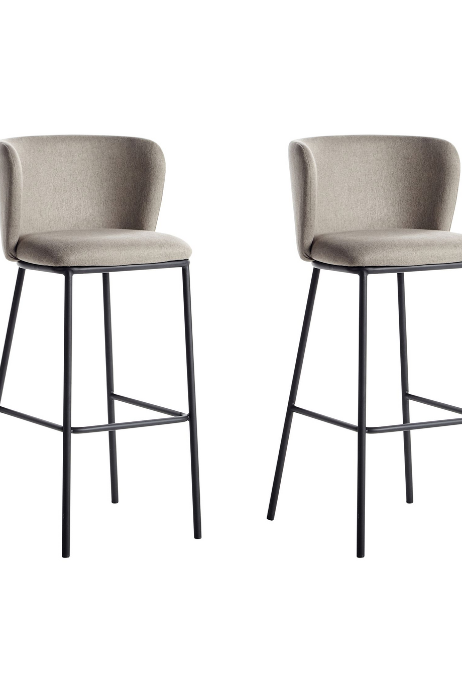 MINA 2'li Bar Sandalyesi Seti, 73 cm Oturum, Ayak Destekli, Modern Tasarım