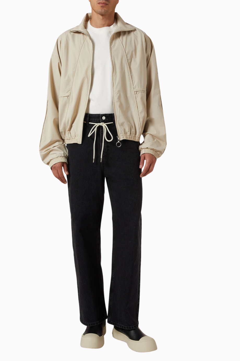 Vitra Nylon Jacket Cropped Boxy Gri Erkek Spor Ceket