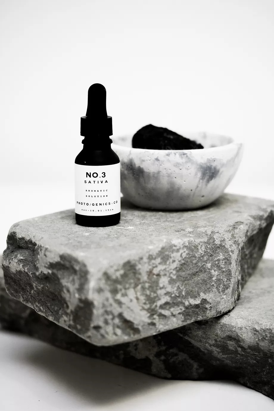 No.3 Sativa Concrete Bowl Diffuser Set 142g, Lüks Aromatik Ev Difüzörü