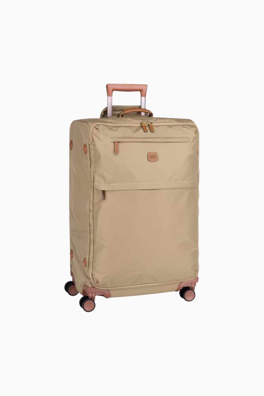 X-Travel 71 cm Parlak Geri Dönüştürülmüş Naylon ve Deri Detaylı Lüks Seyahat Valizi