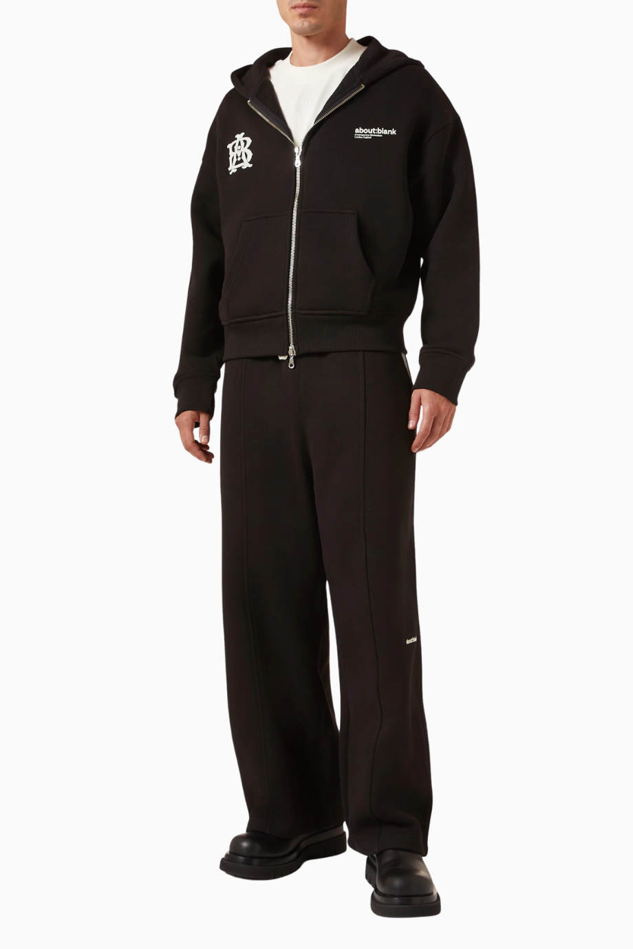 Dual Logo Zip Hoodie Heavyweight Erkek Sweatshirt