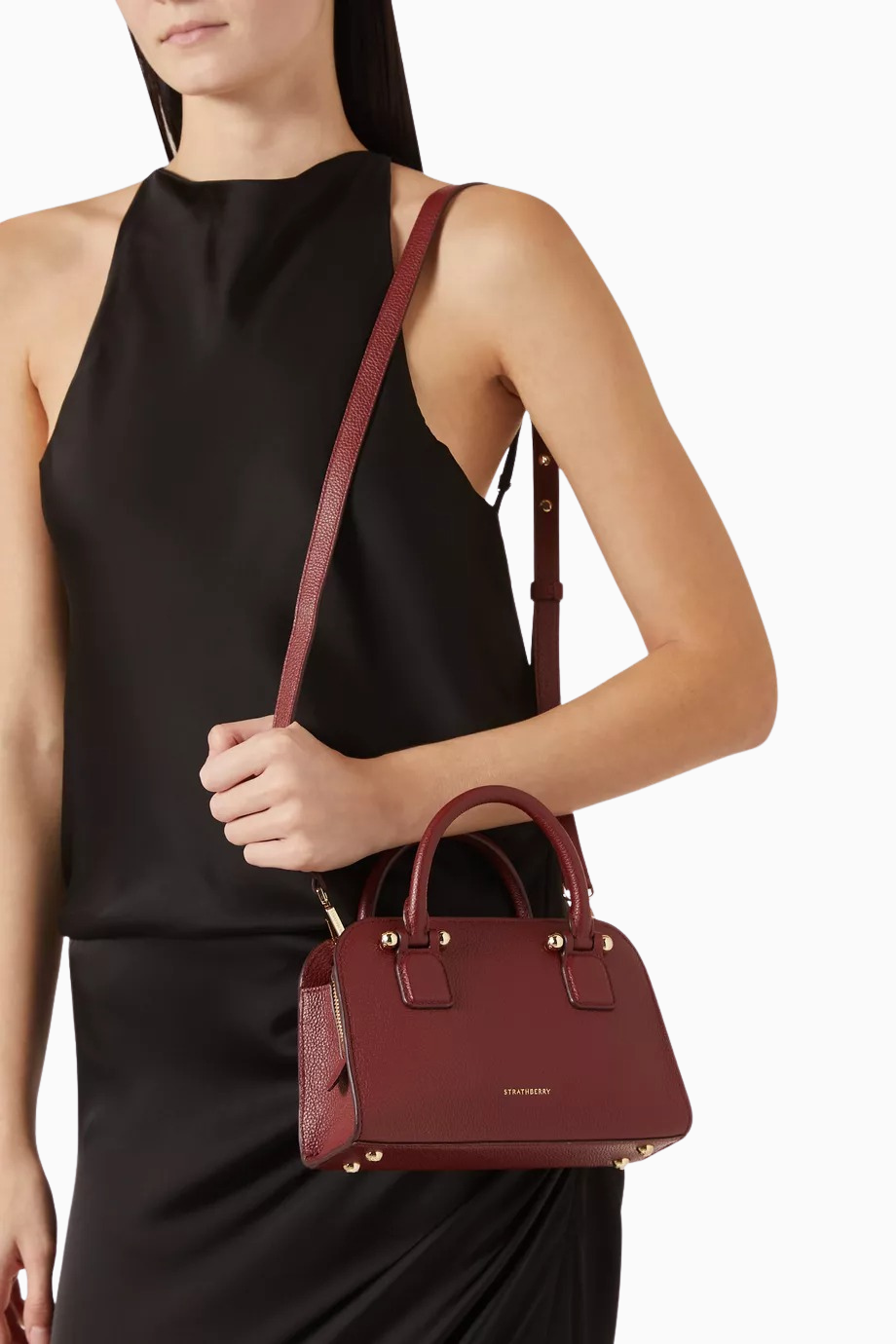 Mini Georgia Tote Çanta Burgundy Oxblood, Şık ve İşlevsel