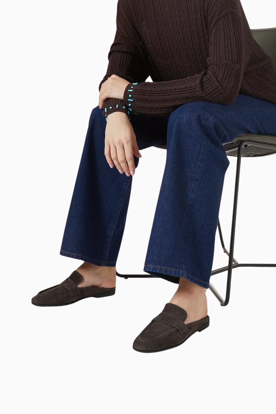 Gabby Koyu Kahverengi Süet Slip-on Loafer Penny Detaylı, Zarif Günlük ve Ofis Ayakkabısı