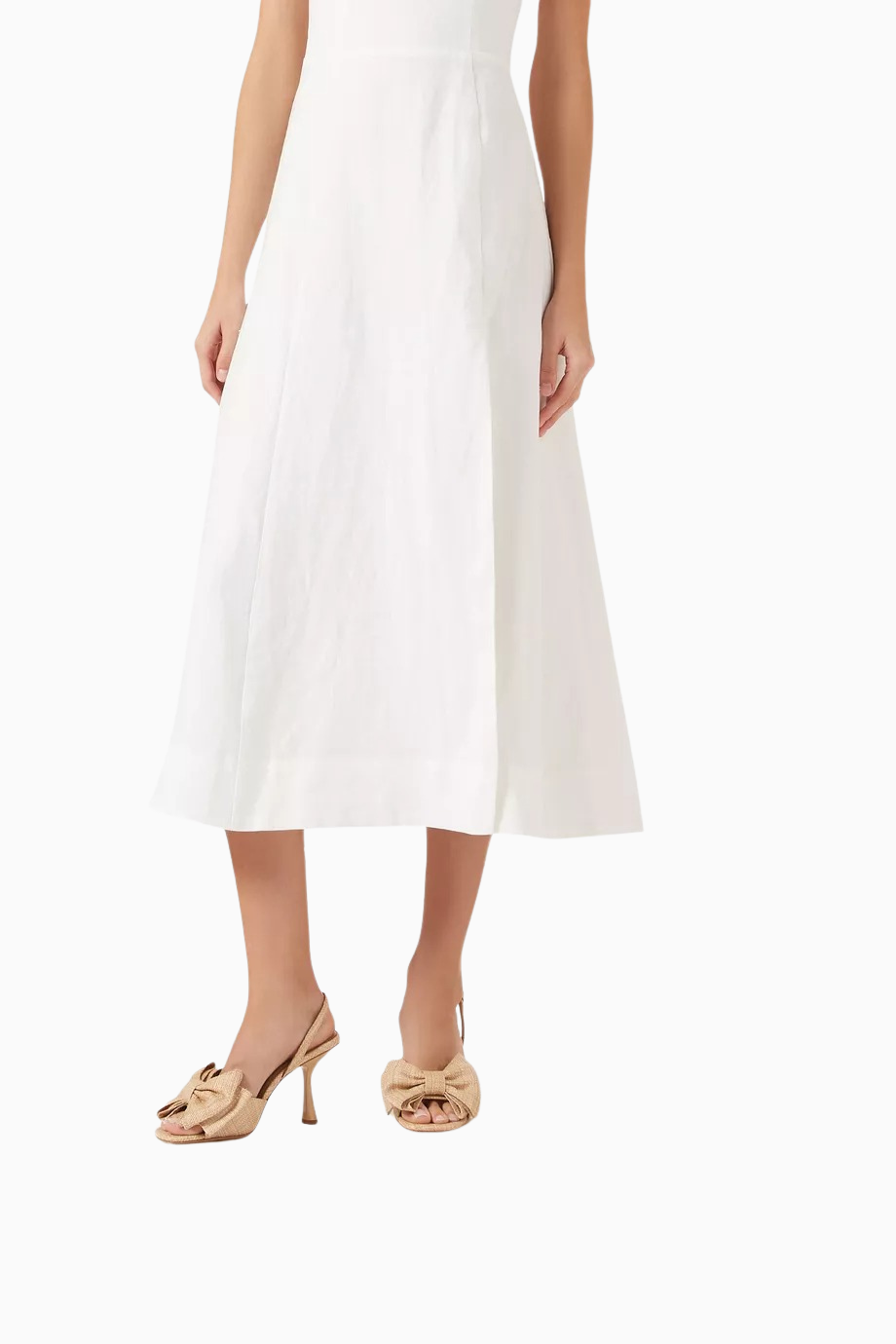 Beau 95 Hasır Detaylı, Fiyonk Süslemeli Slingback Topuklu Sandalet