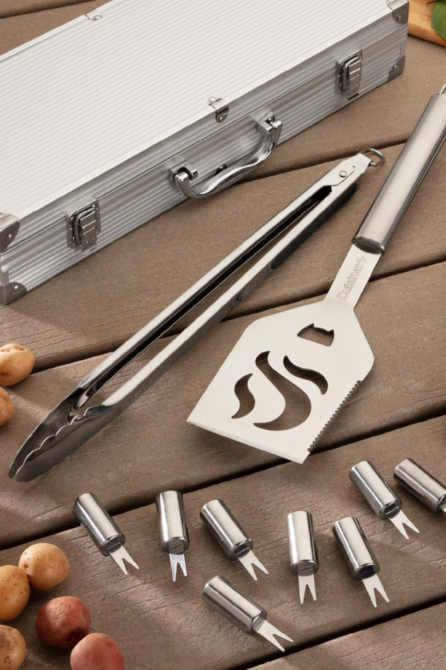 14 Parça Deluxe Paslanmaz Çelik Mangal Seti