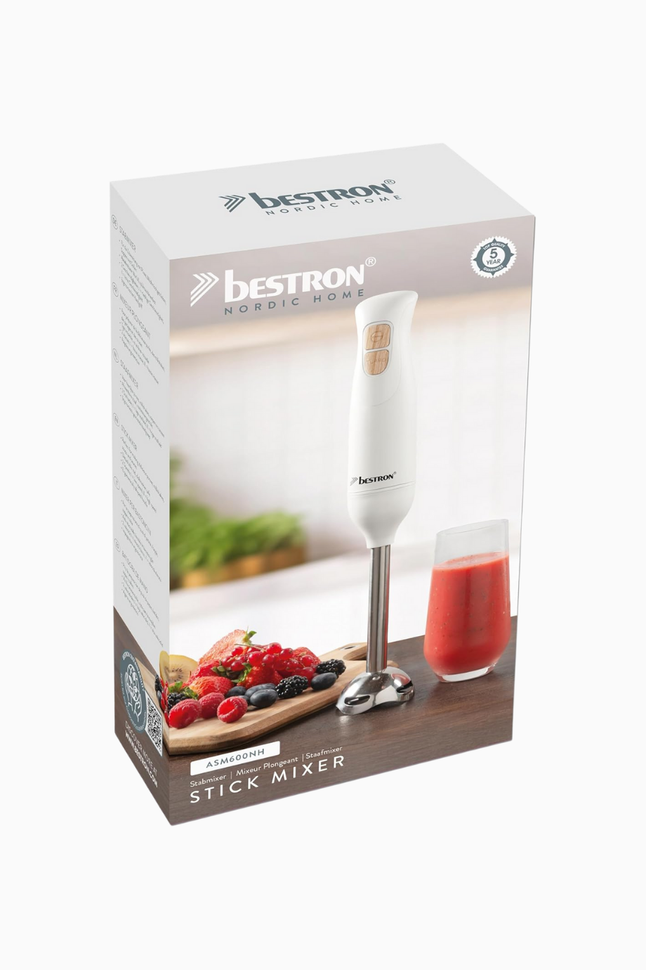 Paslanmaz Çelik Lüks El Blenderi 2 Hız + Turbo 600W