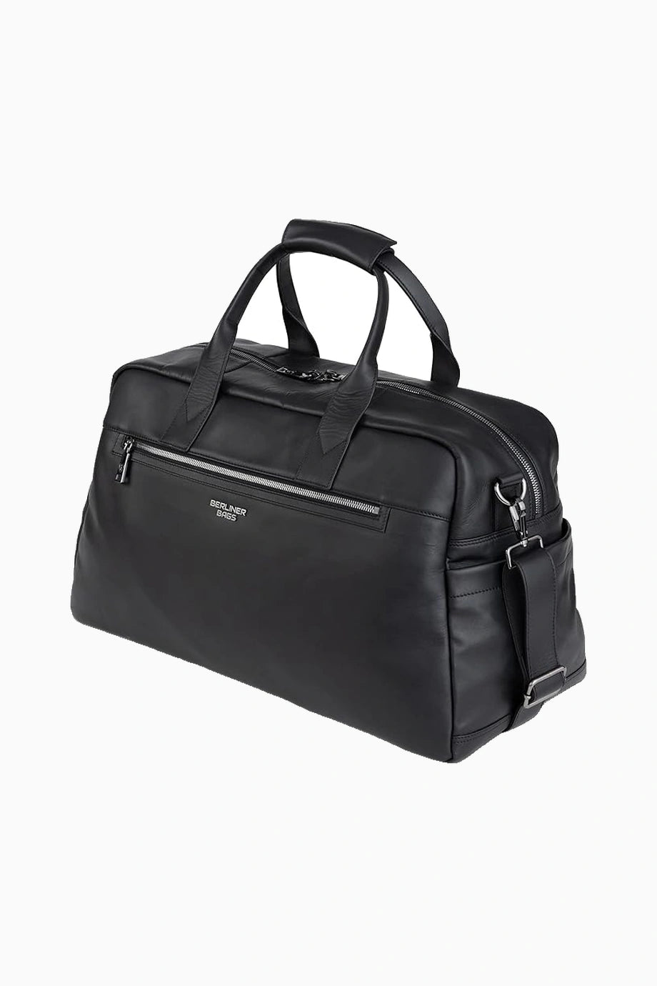 Milan Siyah Hakiki Deri Unisex Seyahat Çantası 40L