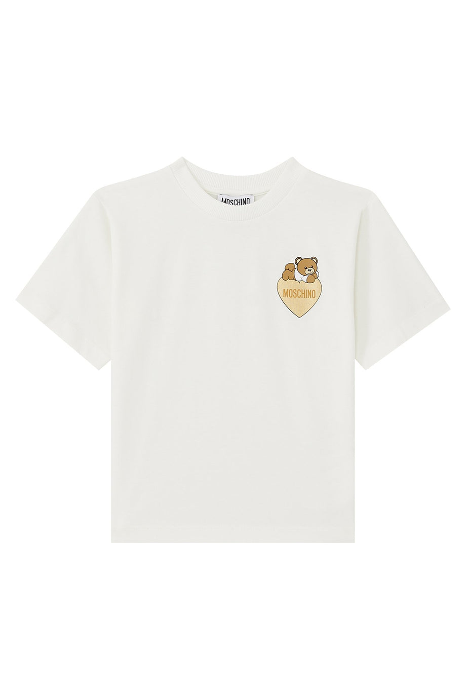 Çocuk Kalp Ayıcık Jersey T-Shirt - Krem