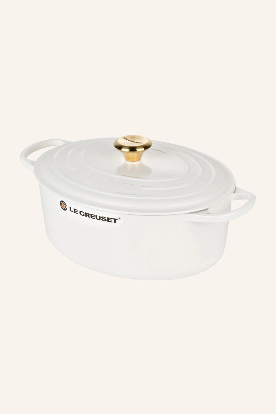 31 cm Oval Emaye Döküm Tencere Kiraz Kırmızısı Altın Kapaklı