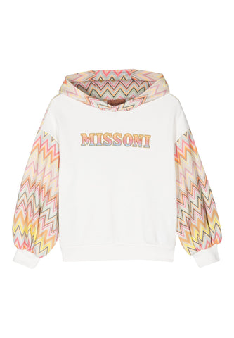 Çocuk Zigzag Logo Kapüşonlu Sweatshirt