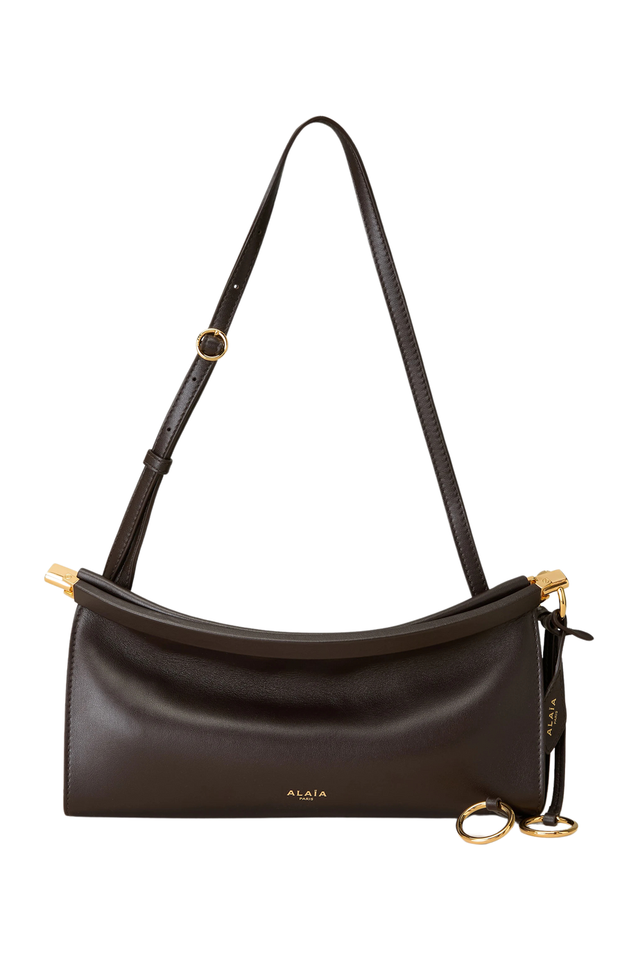 LE CLICK Küçük İnce Taneli Deri Omuz Çantası, Manyetik Toka, Güçlendirilmiş Taban, İtalya Üretimi