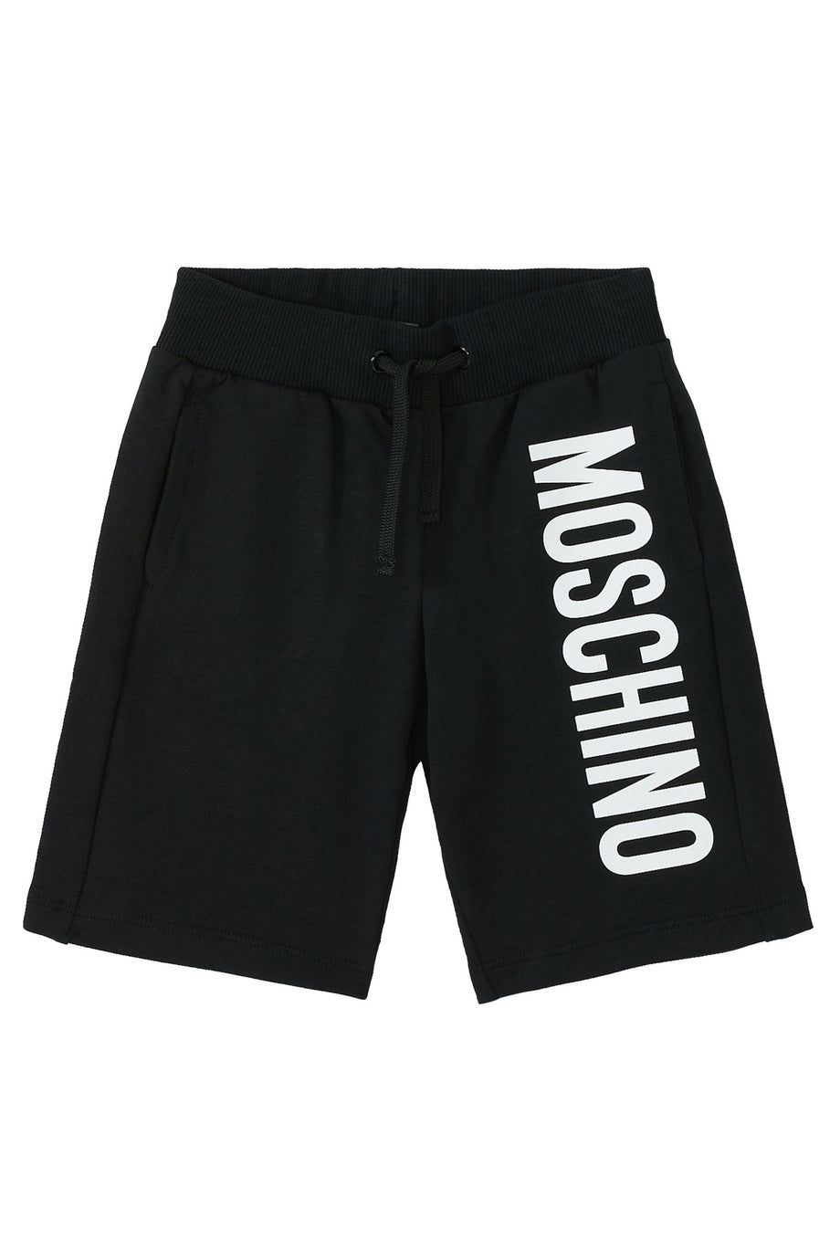 Moschino Çocuklar İçin Logo Pamuk Karışımlı Şort - Siyah