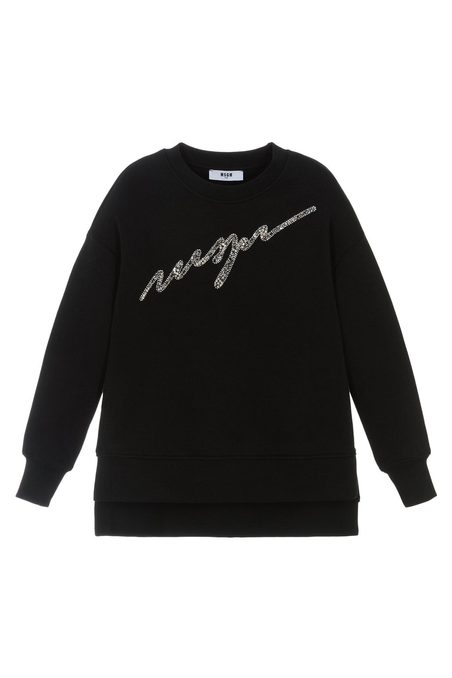 Çocuklar İçin Logo Baskılı Bisiklet Yaka Sweatshirt
