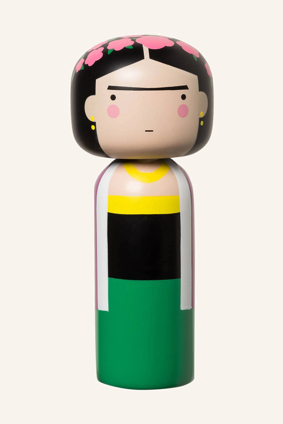 El Boyama Schima Ahşap Kokeshi Dekoratif Figür, 14,5 cm