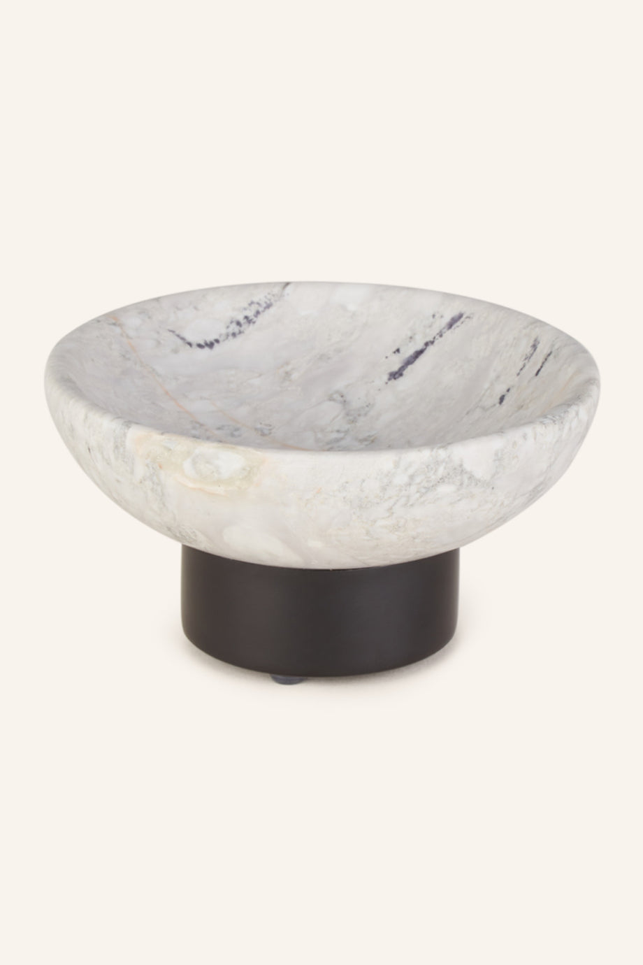 NERO Sabunluk 11 cm, Doğal Taş, El Yapımı, Paslanmaz Çelik Tabanlı