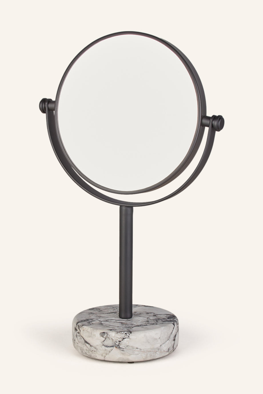 NERO Stand Tipi Makyaj Aynası 31 cm, 3 Kat Büyütme, Doğal Taş Tabanlı