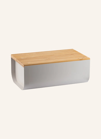 MATTINA Ekmek Kutusu, Bambu Kapaklı, 34x21x14 cm