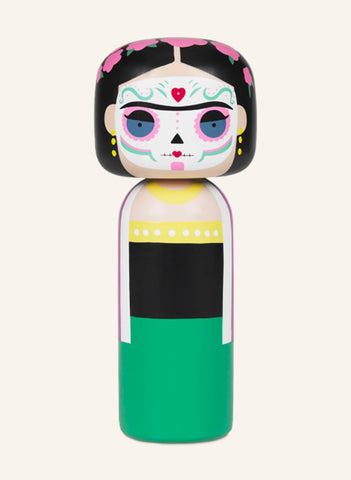El Boyaması Kokeshi Figür, 14,5 cm