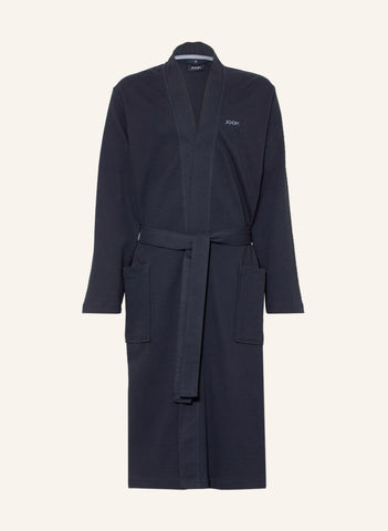 Erkek Bornozu, Waffle Pike, %100 Pamuk, Şal Yaka, Logo İşlemeli, Çift Kemer Halkalı