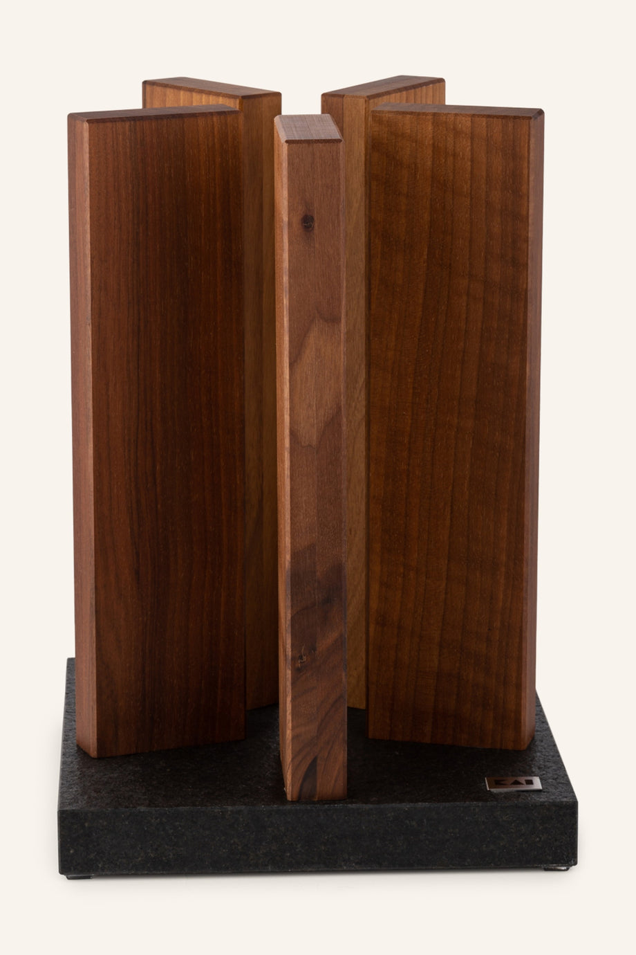 Bıçak Bloğu 30 cm ,Ceviz ve Granit, Manyetik Sistemli, 10 Bıçak Kapasiteli