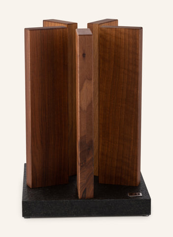 Bıçak Bloğu 30 cm ,Ceviz ve Granit, Manyetik Sistemli, 10 Bıçak Kapasiteli