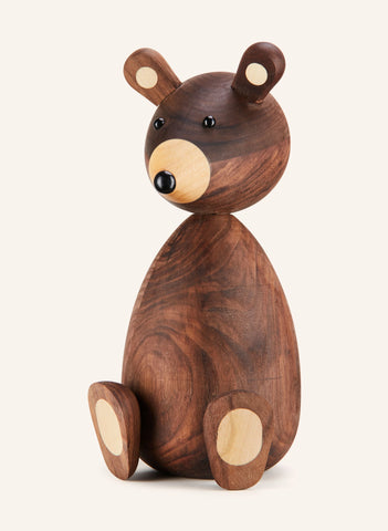 PAPA BEAR Dekoratif Figür, Ceviz Ağacı, 23,5 cm