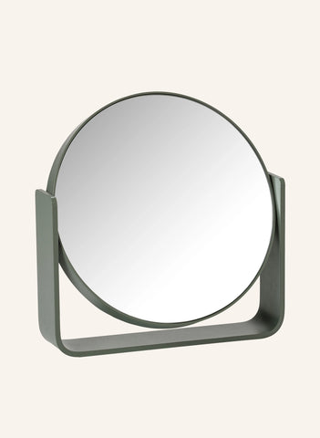 UME Masa Aynası 19 cm Çift Taraflı 5X Büyütmeli Alüminyum Çerçeve