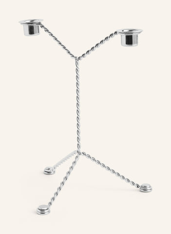 Mirror Mumluk, 2 Mumluklu Çelik Tel Tasarım, Chris Kabel İmzalı Modern Aksesuar