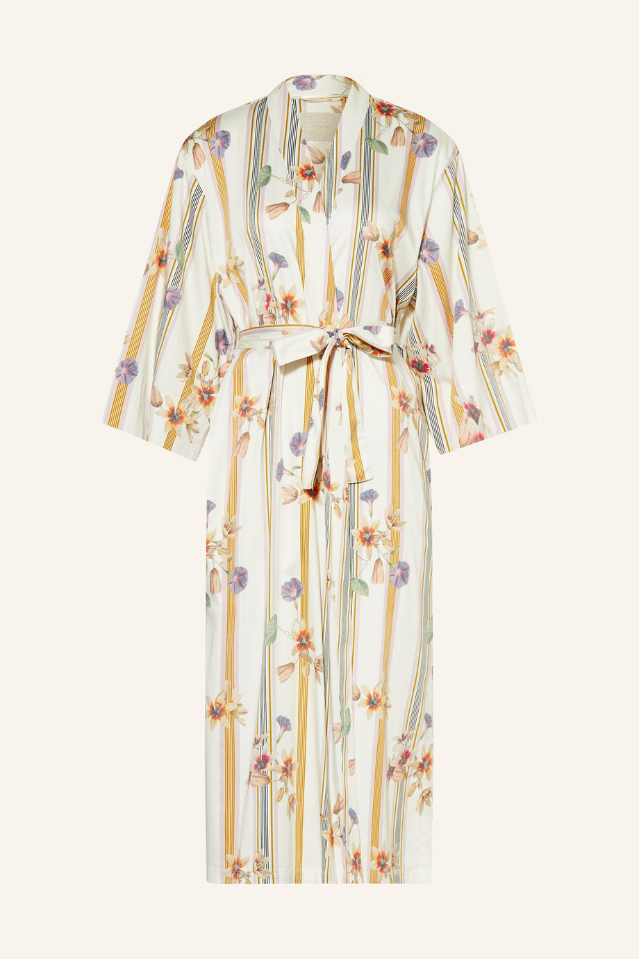 ILONA AMARE Kadın Kimono , 120 cm Uzunluk, Modal ve Pamuk Karışımı, Çiçek Desenli