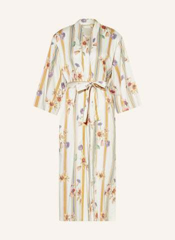 ILONA AMARE Kadın Kimono , 120 cm Uzunluk, Modal ve Pamuk Karışımı, Çiçek Desenli