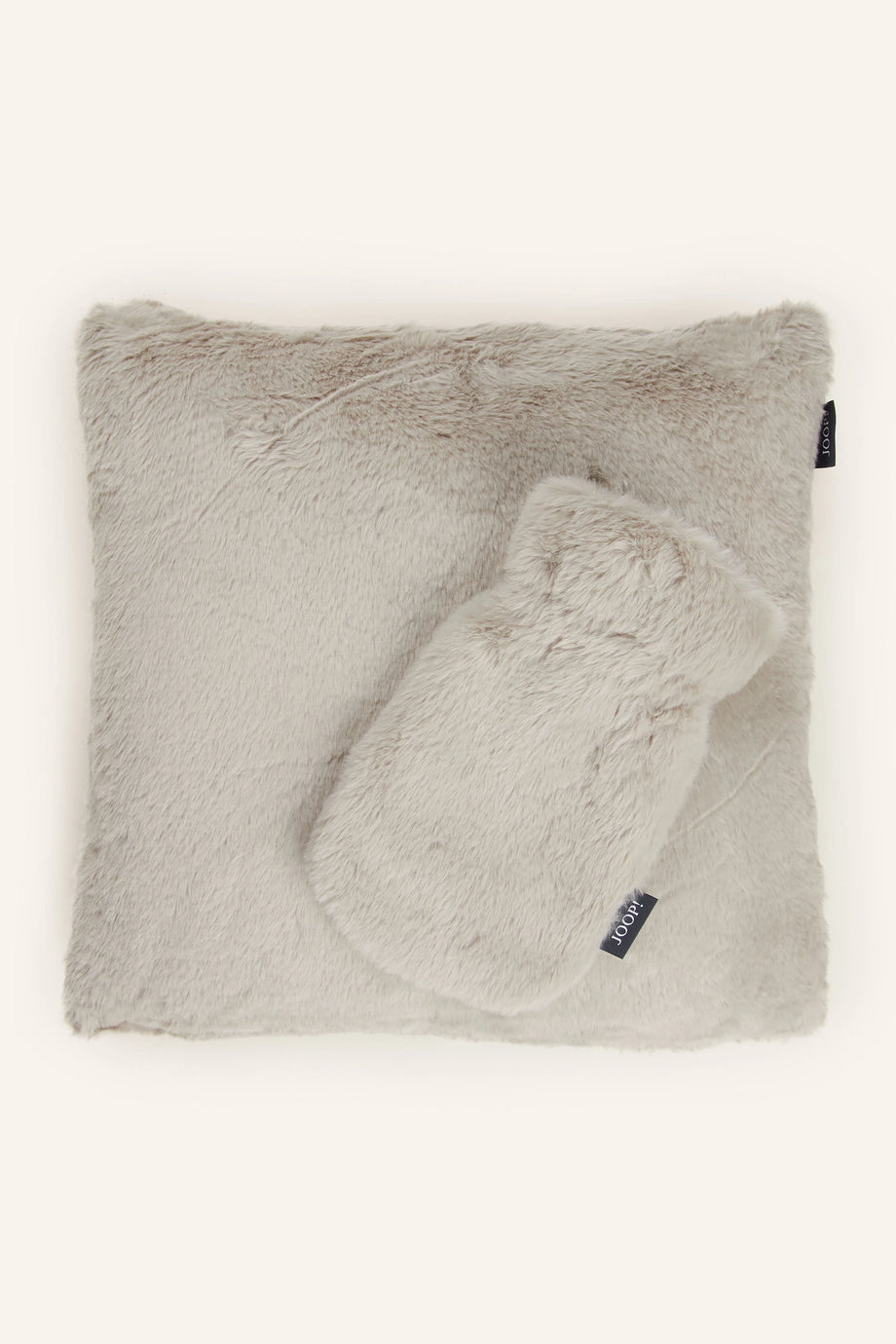 Sahte Kürk Detaylı Dekoratif Yastık ve Sıcak Su Torbası Seti – Yumuşak Kadife Dokunuş