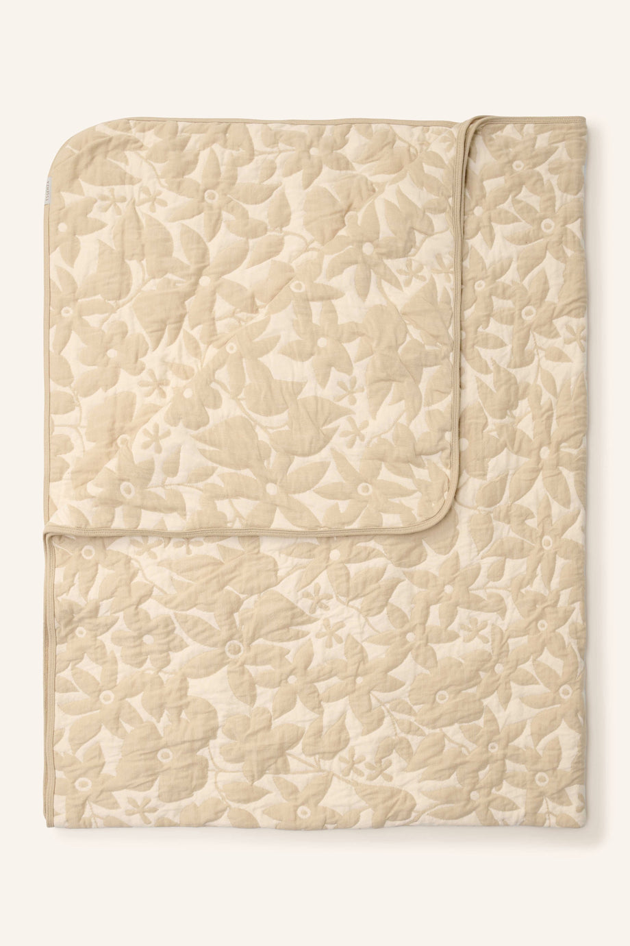 IMARA Plaid Battaniye 150x200 cm, Çiçek Desenli, Dolgulu, %100 Pamuk