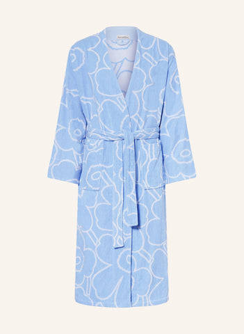 PIIRTO UNIKKO Unisex Bornoz | Frotte, Çiçek Desenli, 100% Pamuk, 128 cm