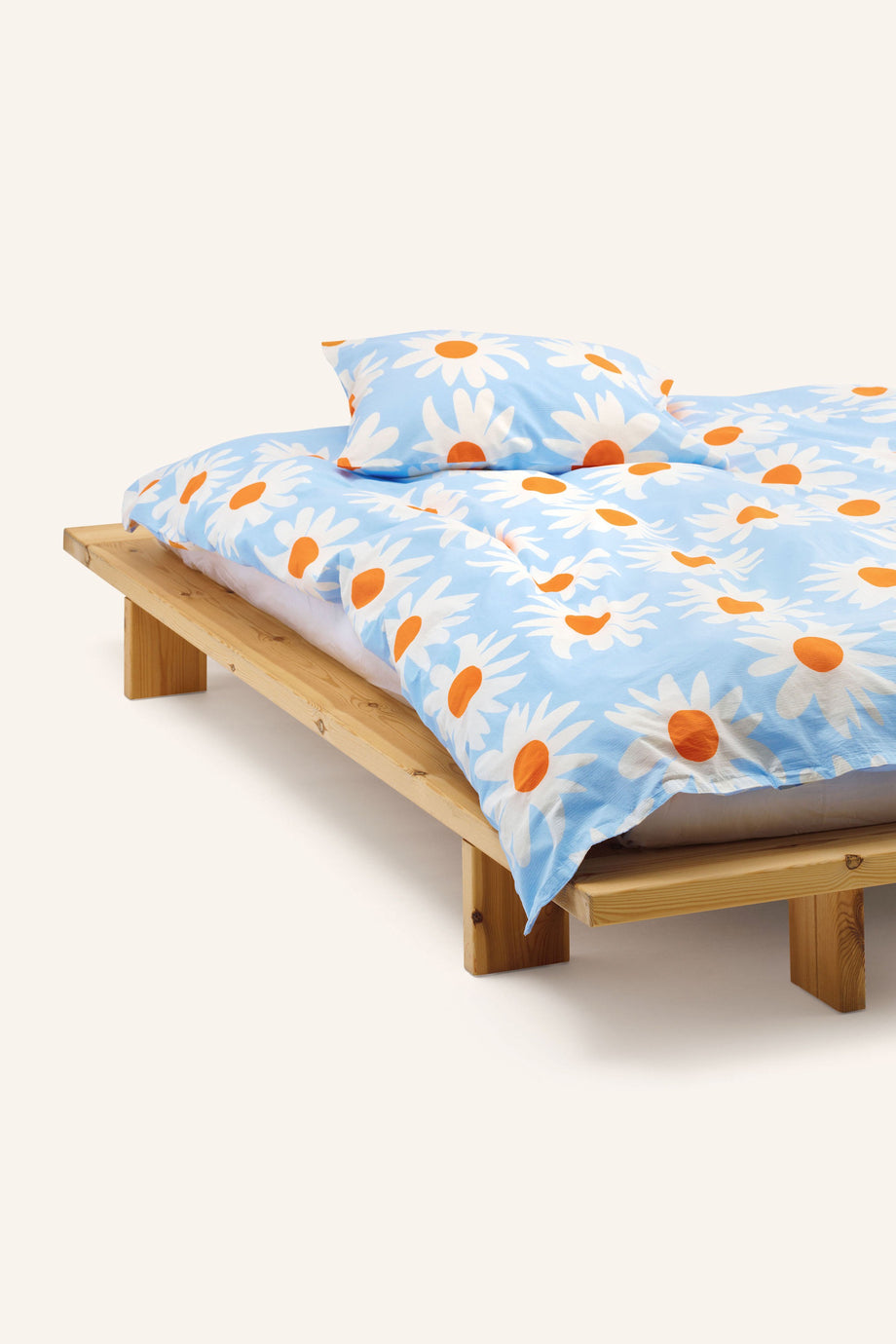 Nevresim RAKASTAA EI RAKASTA, Organik Pamuk, Çiçek Desenli, Düğmeli Kapanış