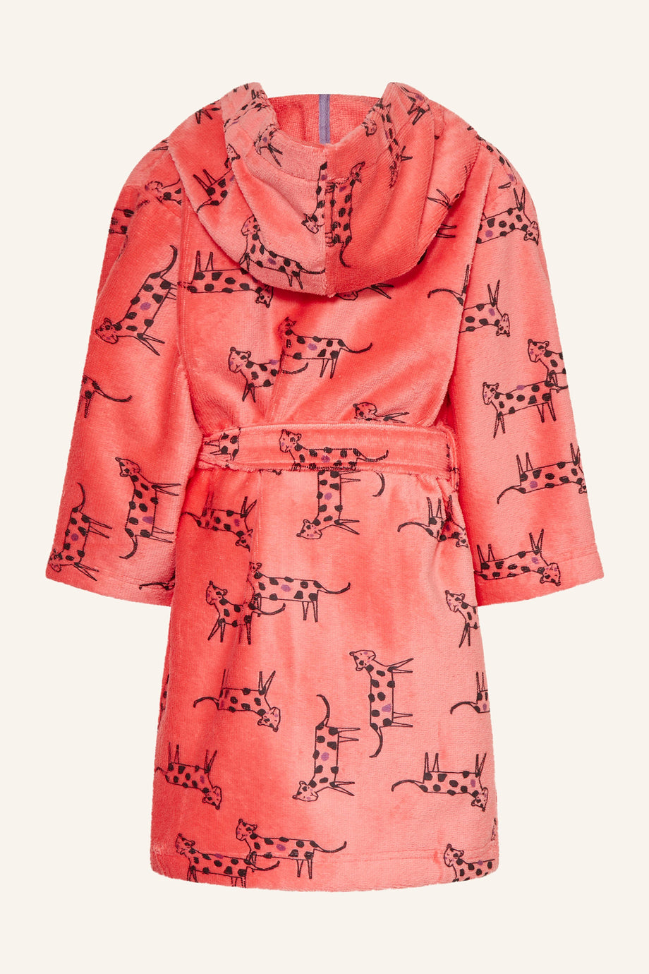 Kız Çocuk Kapüşonlu Bornoz , %90 Pamuk, %10 Polyester, Düğmeli, Frotte Kumaş