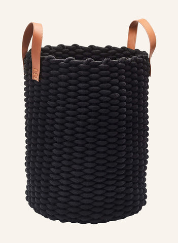 RUDON Kirli Sepeti 53 L, 45 cm Yükseklik, Deri Saplı, Dokuma Kumaş Tasarım