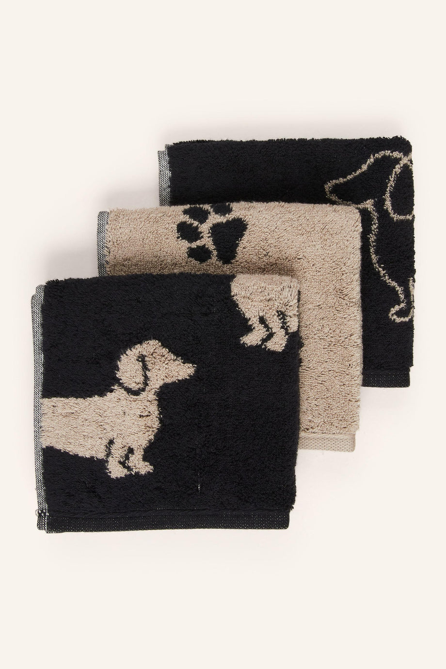 3'lü Seft Takımı 30x30 cm %100 Pamuk Frotte Kurutucu Uyumlu Desenli