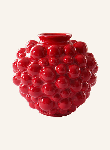 Vase BLUSH Seramik Vazo, El Yapımı, Sırlı Meyve Tasarımı, 24,5 cm